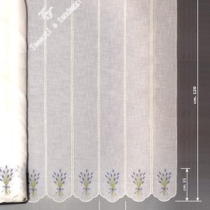 Tendina ricamata mazzolino di lavanda h120